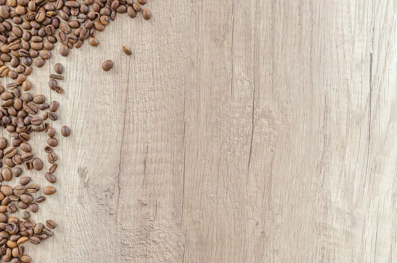 coffee beans in a table